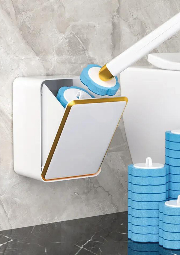 정사각형 탱크가 있는 B10 일회용 화장실 브러시