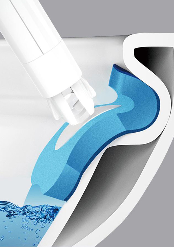 정사각형 탱크가 있는 B10 일회용 화장실 브러시