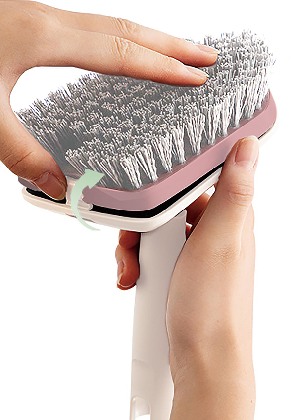 교체 가능한 브러시 헤드가 있는 D4 용해성 바닥 스크럽 브러시